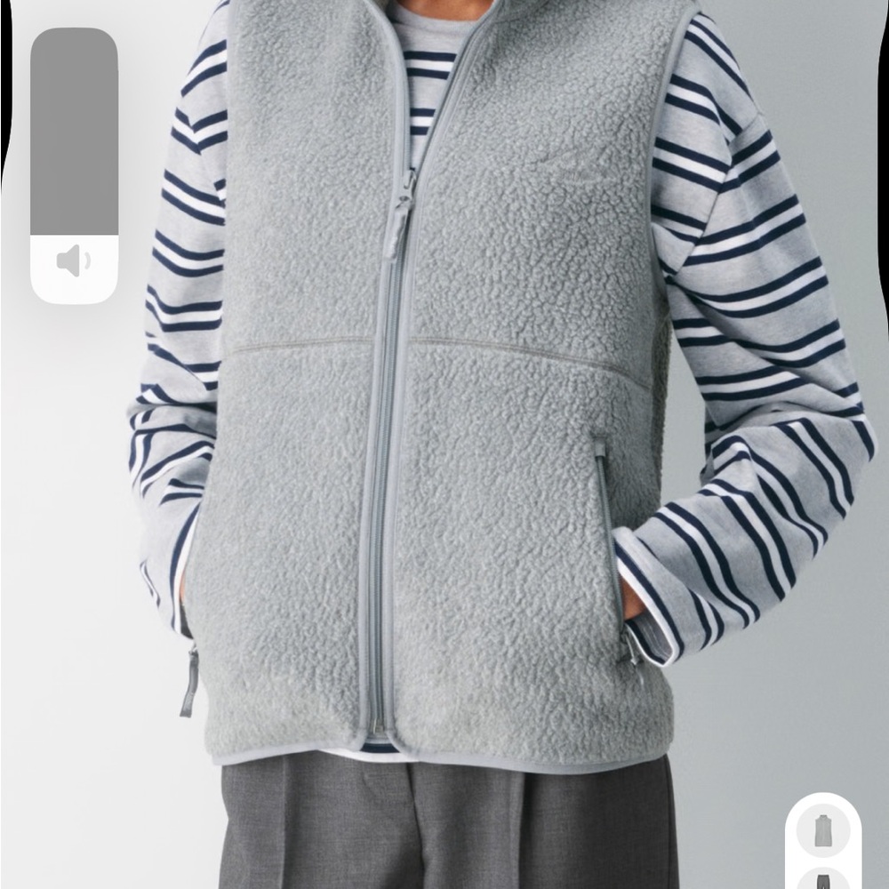TNA Aritzia Polartec Thermal Mockneck Vest Grey 2xS - Picture 1 of 5